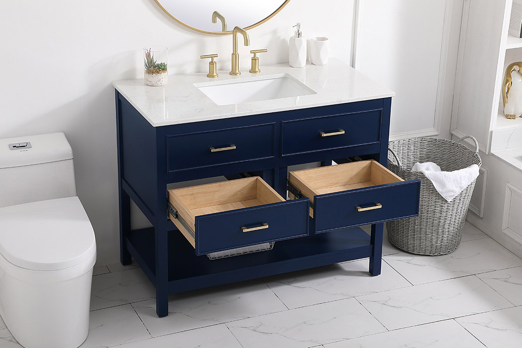 Elegant Bathroom Vanity - Blue (VF19042BL)