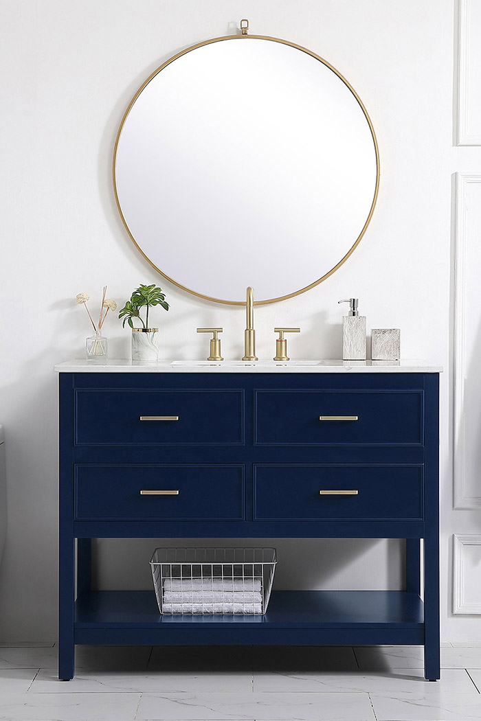 Elegant Bathroom Vanity - Blue (VF19042BL)