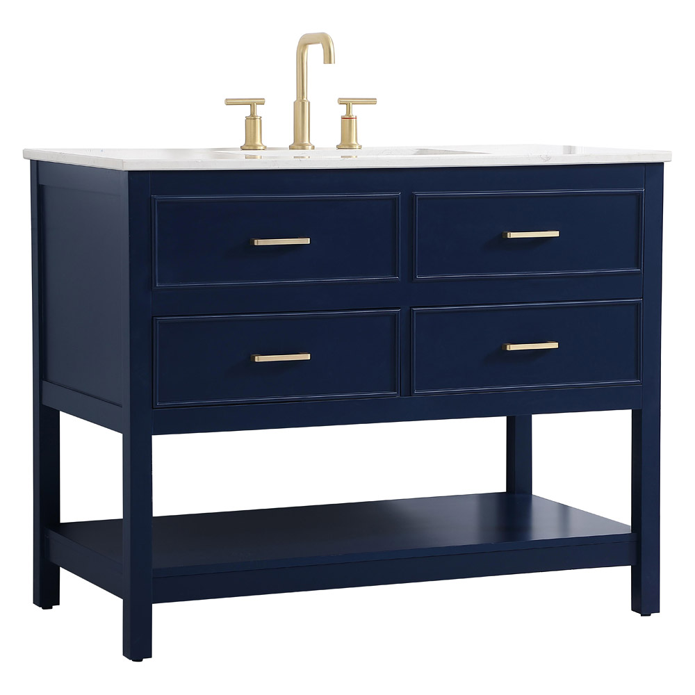 Elegant Bathroom Vanity - Blue (VF19042BL)