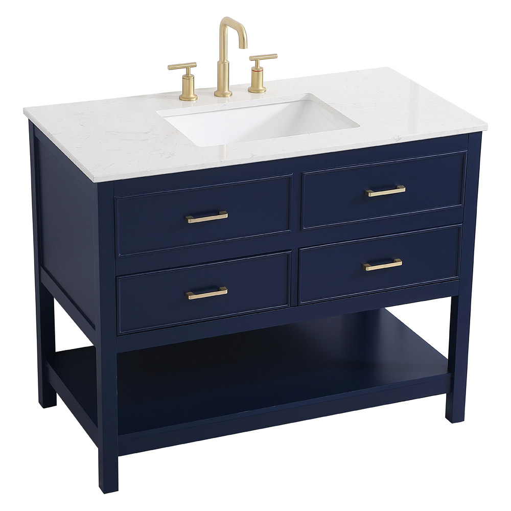 Elegant Bathroom Vanity - Blue (VF19042BL)