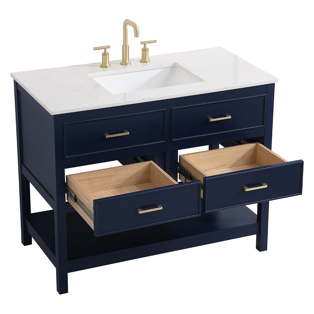 Elegant Bathroom Vanity - Blue (VF19042BL)