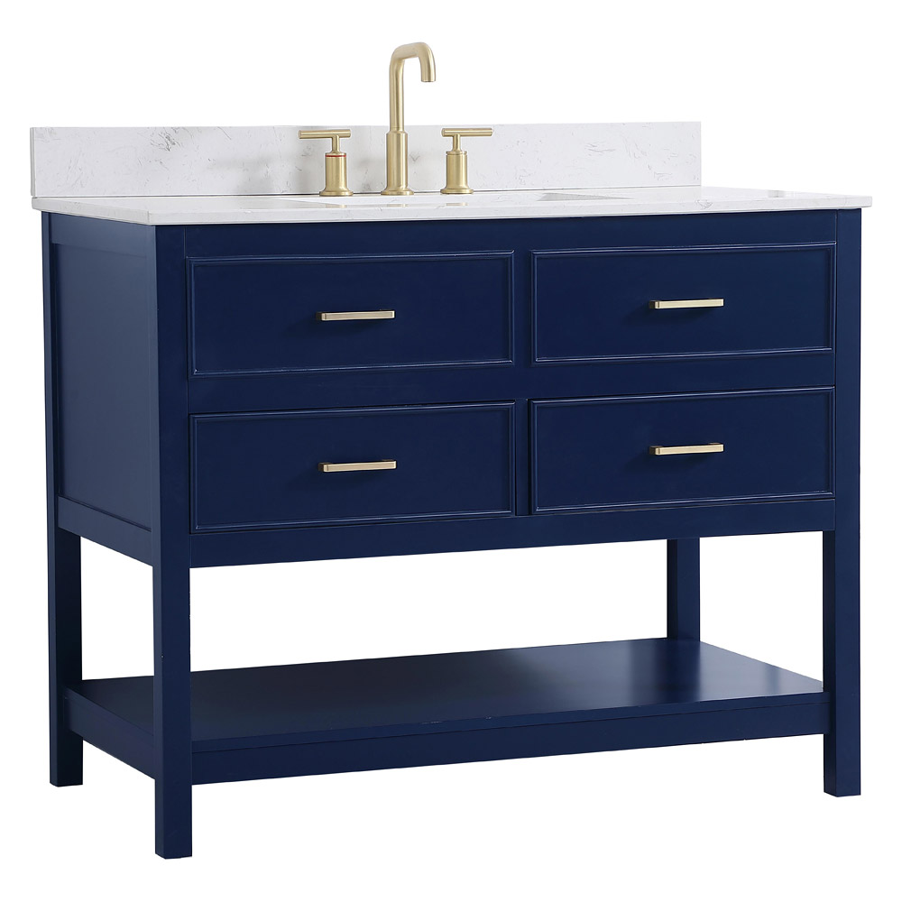 Elegant Bathroom Vanity - Blue (VF19042BL-BS)