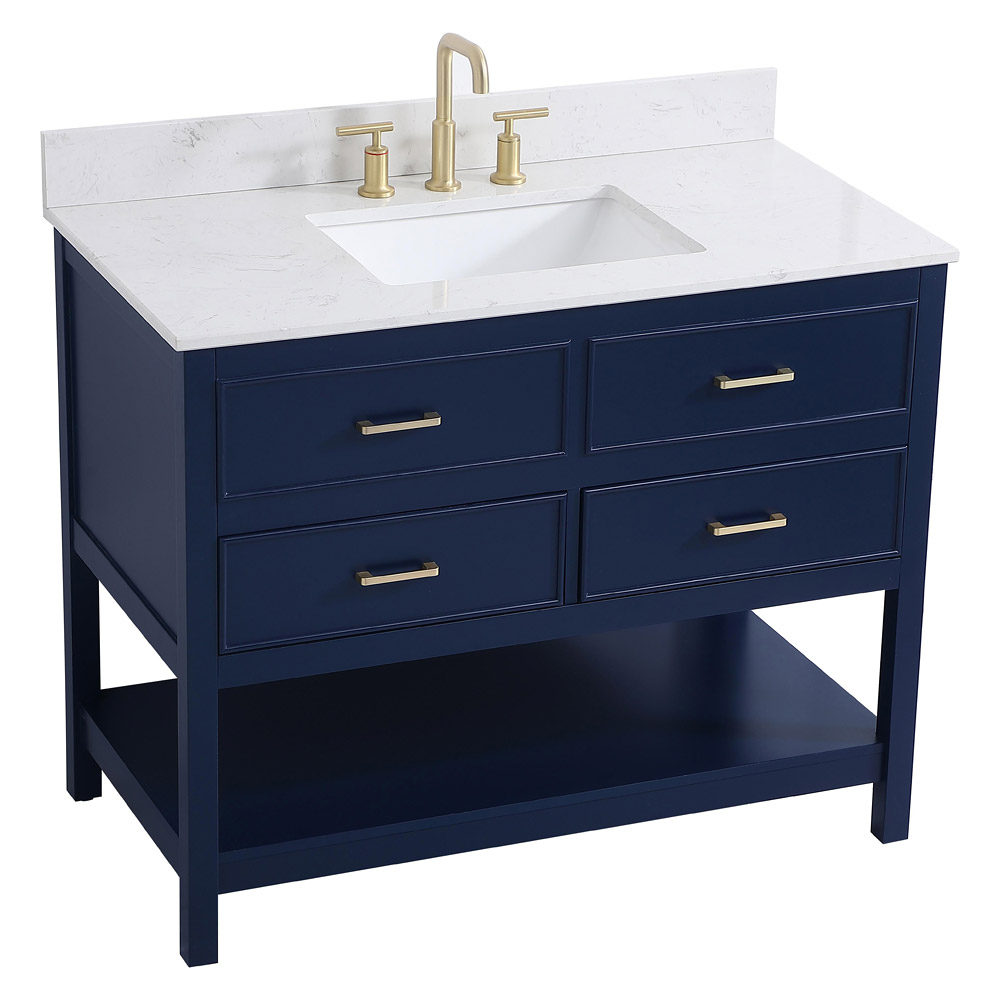 Elegant Bathroom Vanity - Blue (VF19042BL-BS)