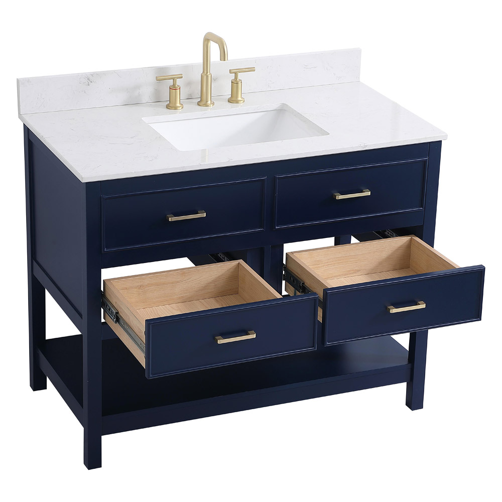 Elegant Bathroom Vanity - Blue (VF19042BL-BS)