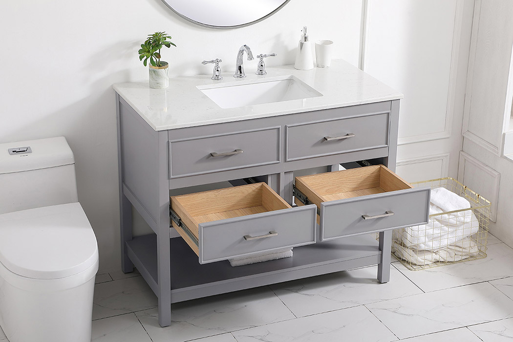 Elegant Bathroom Vanity - Gray (VF19042GR)