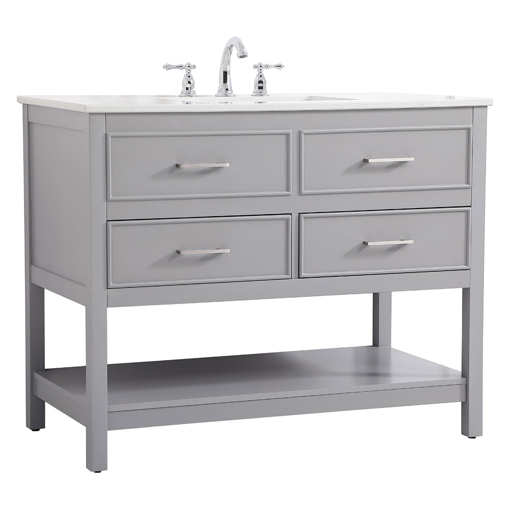 Elegant Bathroom Vanity - Gray (VF19042GR)