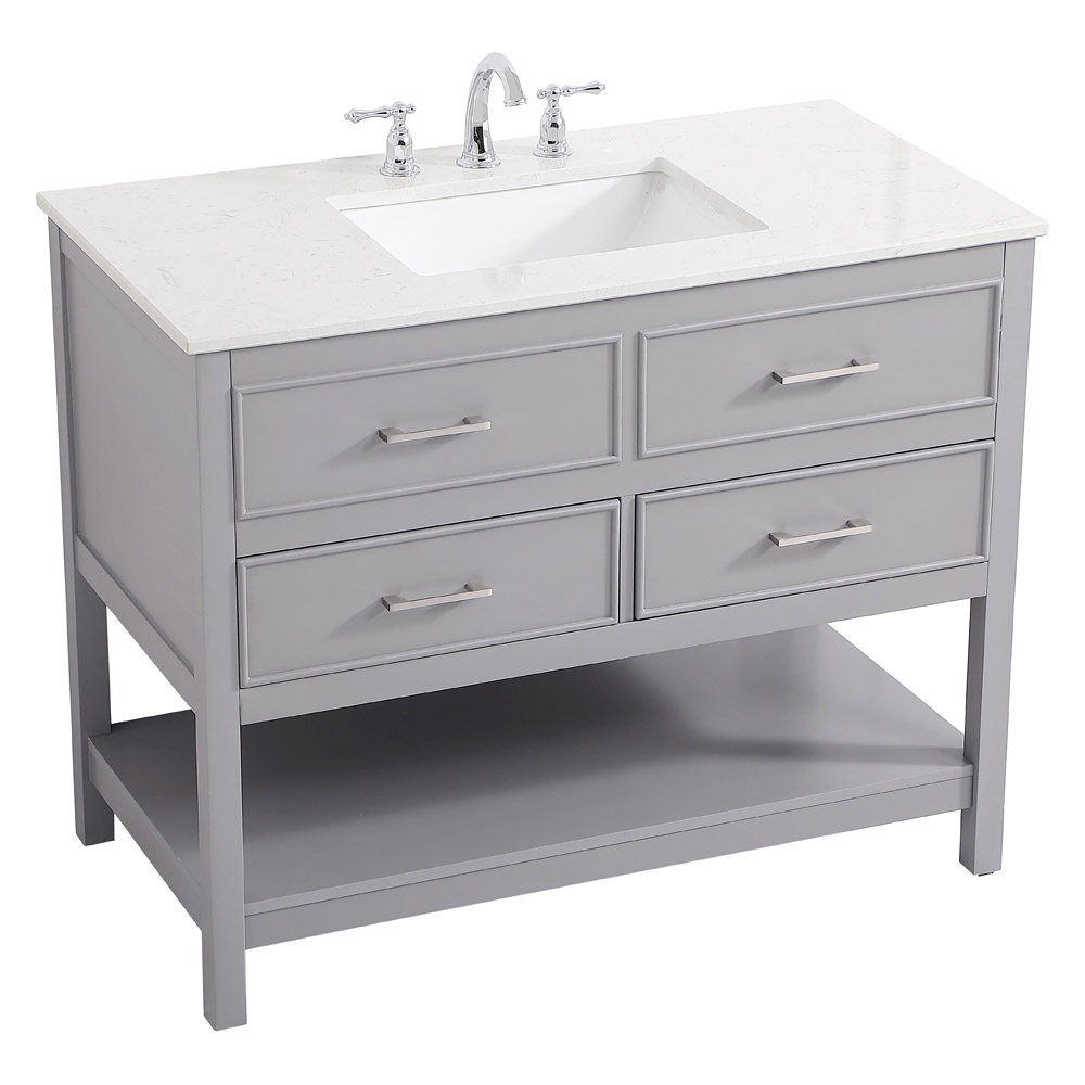 Elegant Bathroom Vanity - Gray (VF19042GR)