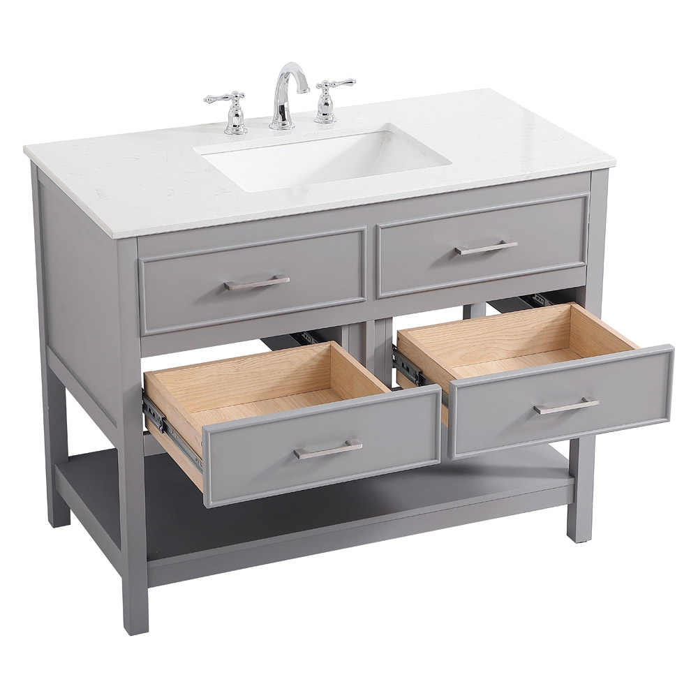 Elegant Bathroom Vanity - Gray (VF19042GR)