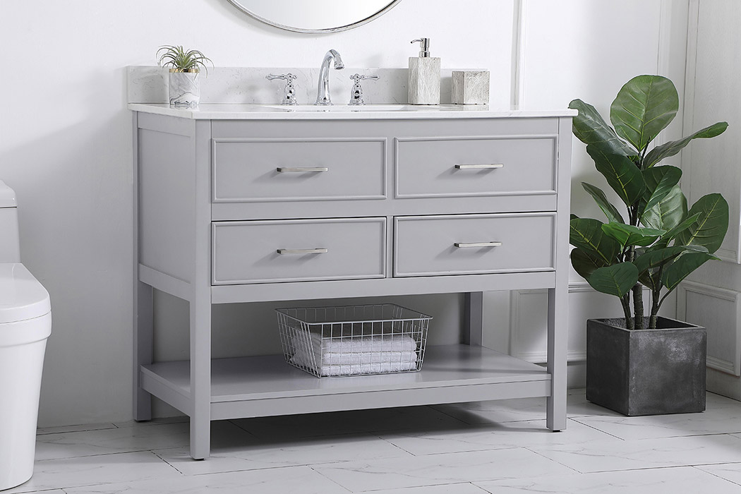 Elegant Bathroom Vanity - Gray (VF19042GR-BS)