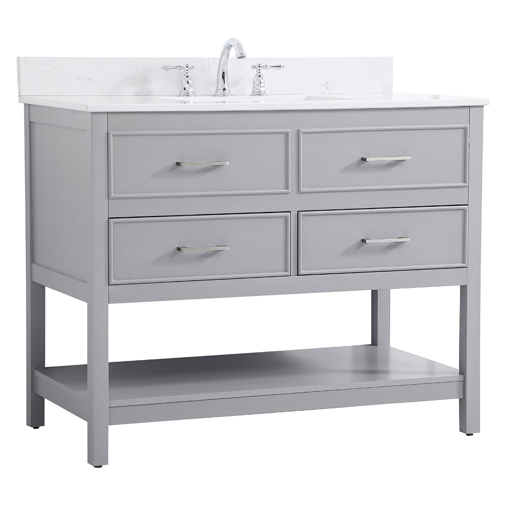 Elegant Bathroom Vanity - Gray (VF19042GR-BS)