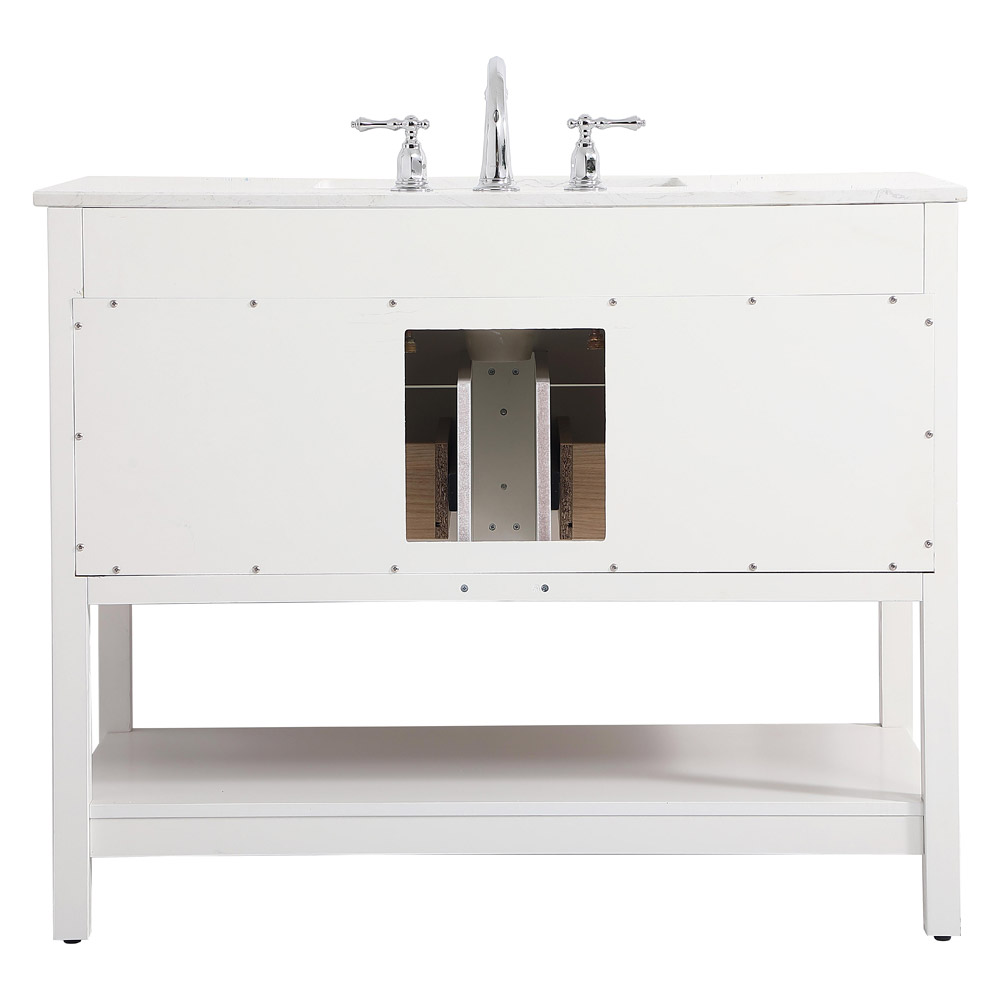 Elegant Bathroom Vanity - White (VF19042WH)