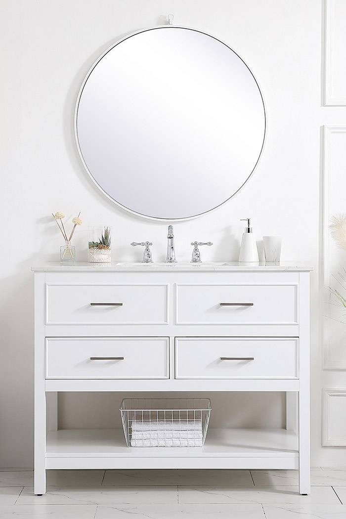 Elegant Bathroom Vanity - White (VF19042WH)