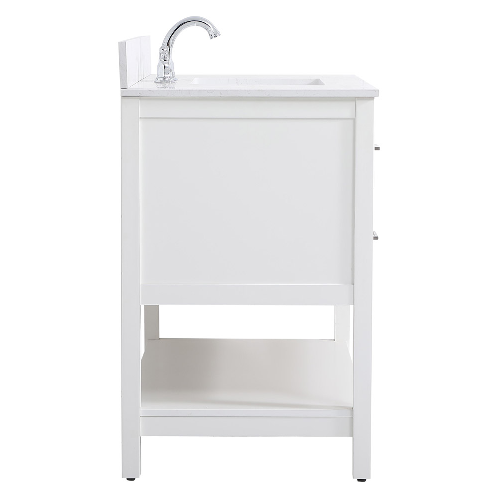 Elegant Bathroom Vanity - White (VF19042WH-BS)