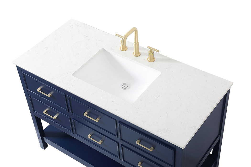 Elegant Bathroom Vanity - Blue (VF19048BL)