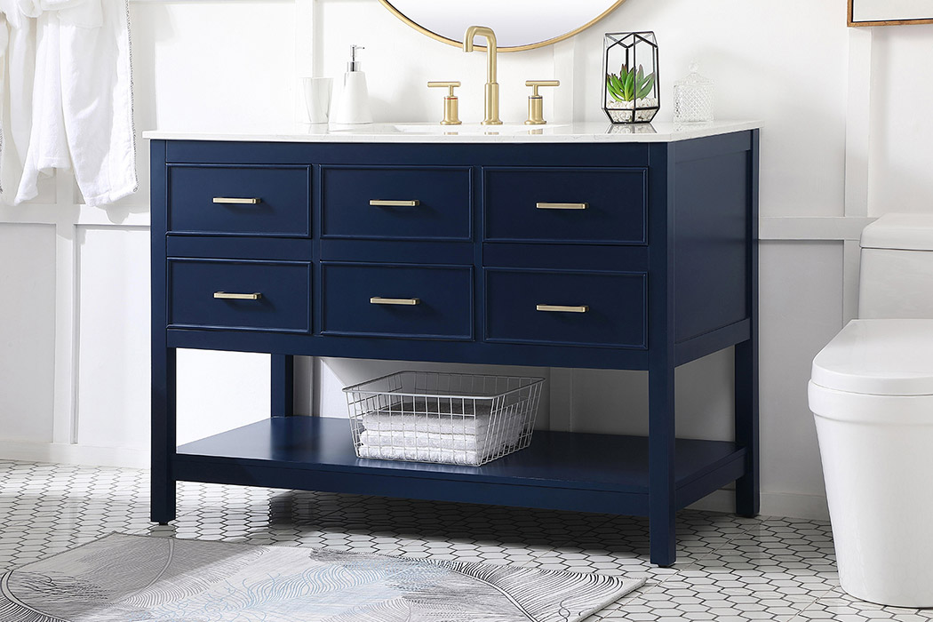 Elegant Bathroom Vanity - Blue (VF19048BL)