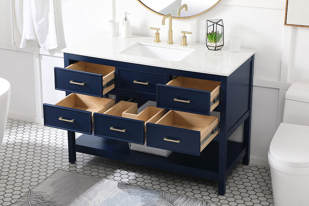 Elegant Bathroom Vanity - Blue (VF19048BL)