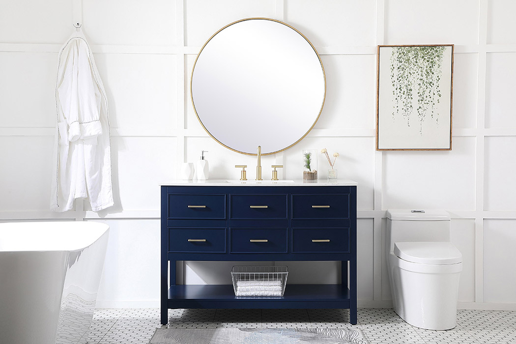 Elegant Bathroom Vanity - Blue (VF19048BL)