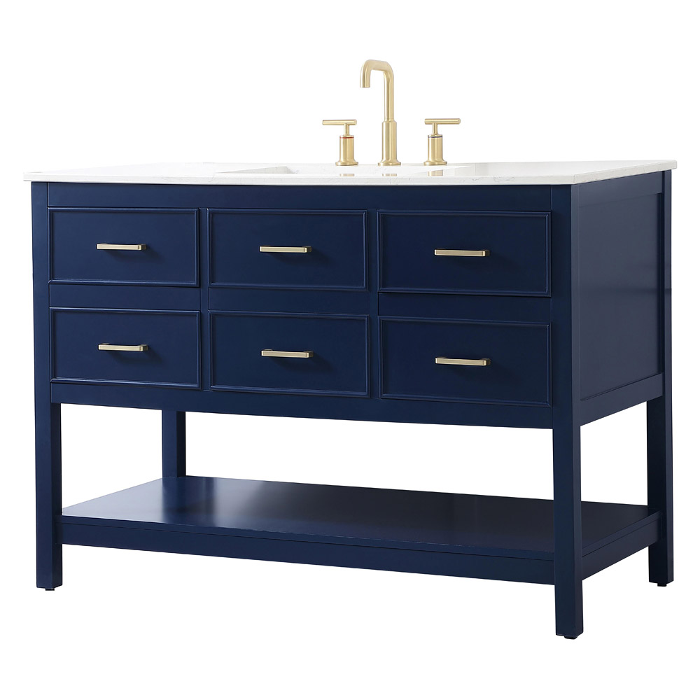 Elegant Bathroom Vanity - Blue (VF19048BL)