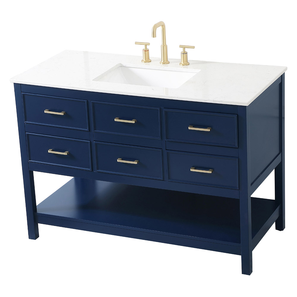 Elegant Bathroom Vanity - Blue (VF19048BL)