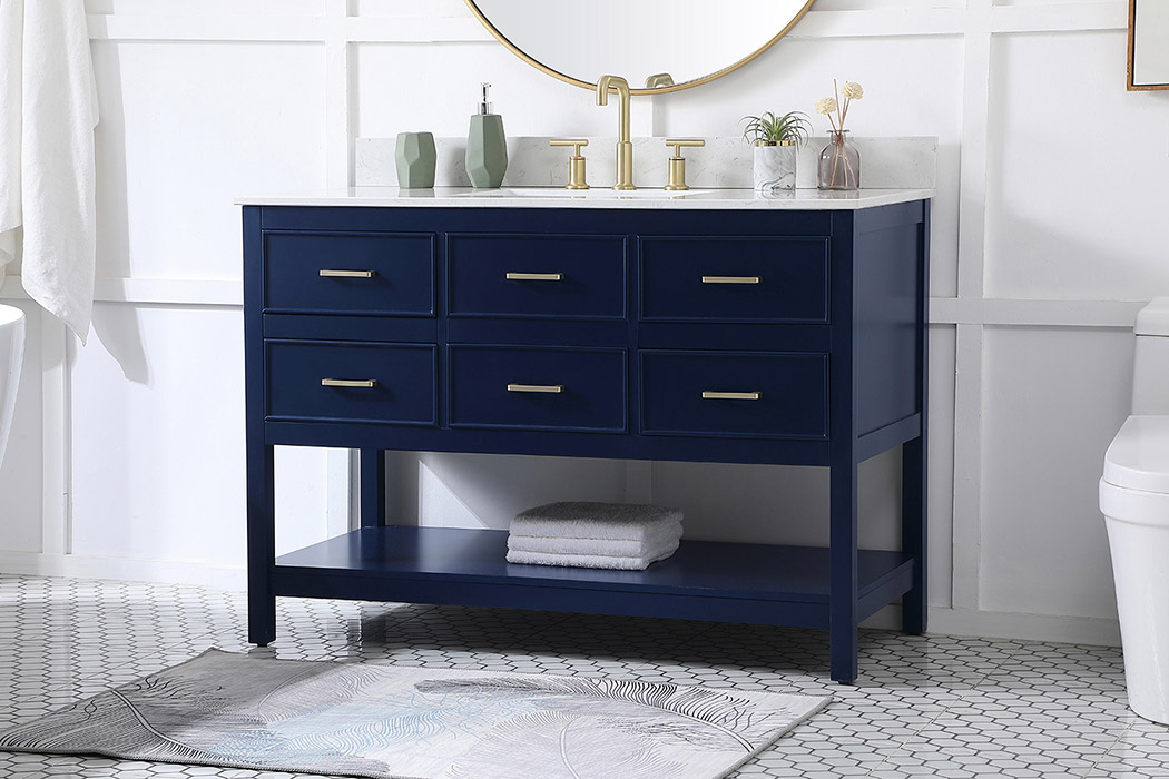 Elegant Bathroom Vanity - Blue (VF19048BL-BS)