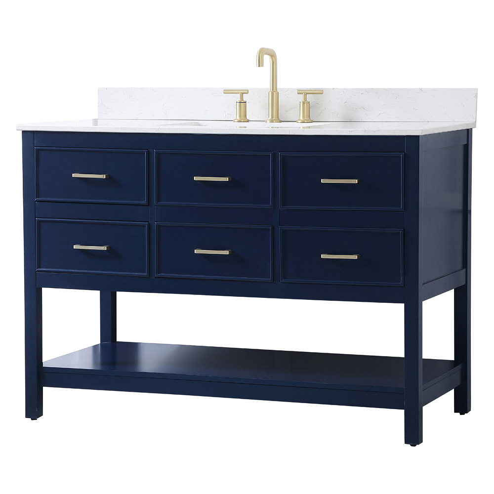 Elegant Bathroom Vanity - Blue (VF19048BL-BS)