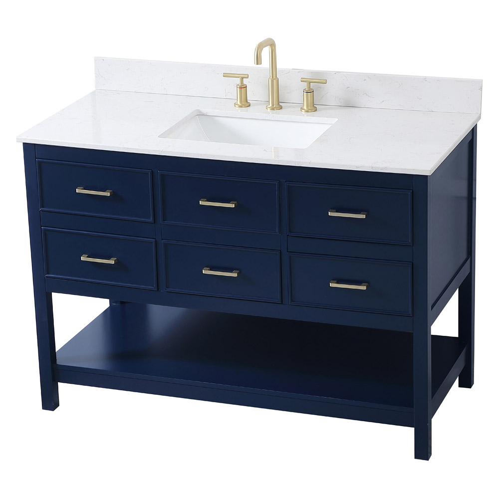 Elegant Bathroom Vanity - Blue (VF19048BL-BS)