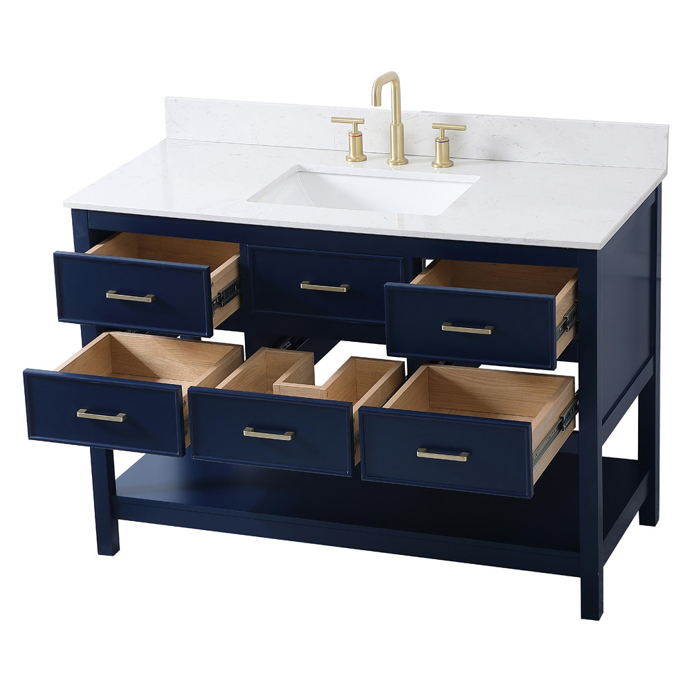 Elegant Bathroom Vanity - Blue (VF19048BL-BS)