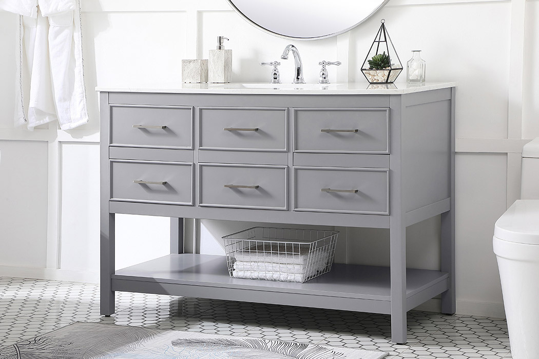 Elegant Bathroom Vanity - Gray (VF19048GR)