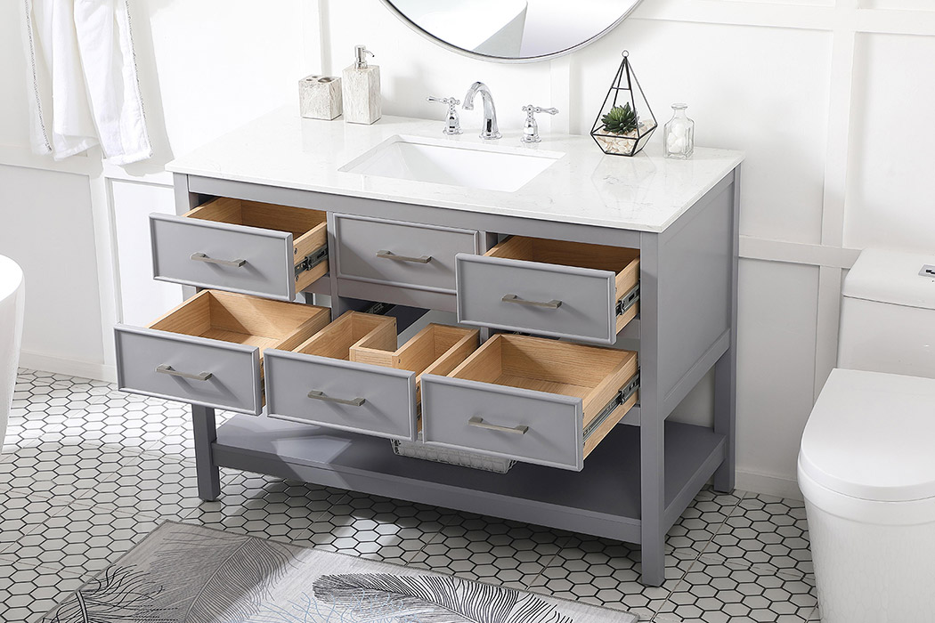 Elegant Bathroom Vanity - Gray (VF19048GR)