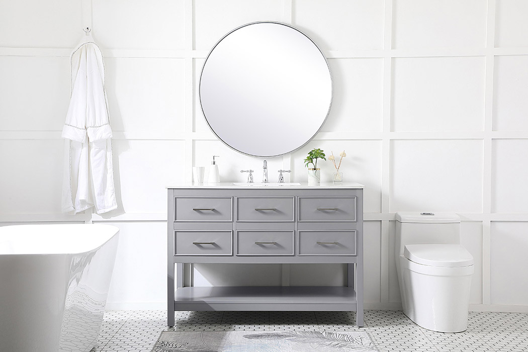 Elegant Bathroom Vanity - Gray (VF19048GR)