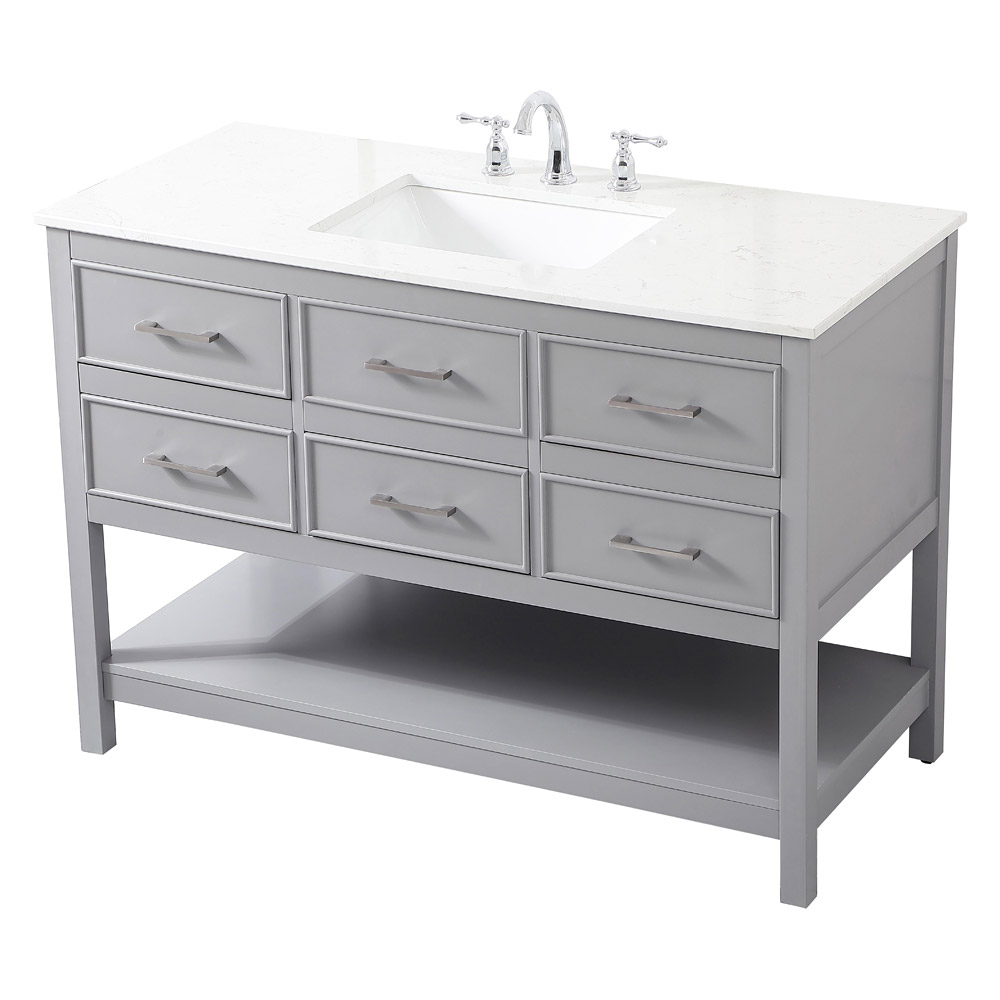 Elegant Bathroom Vanity - Gray (VF19048GR)