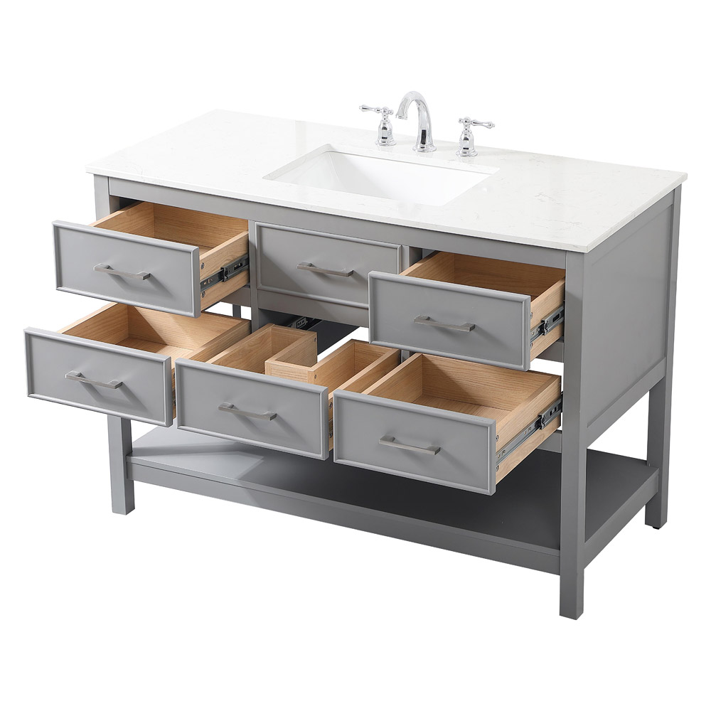 Elegant Bathroom Vanity - Gray (VF19048GR)