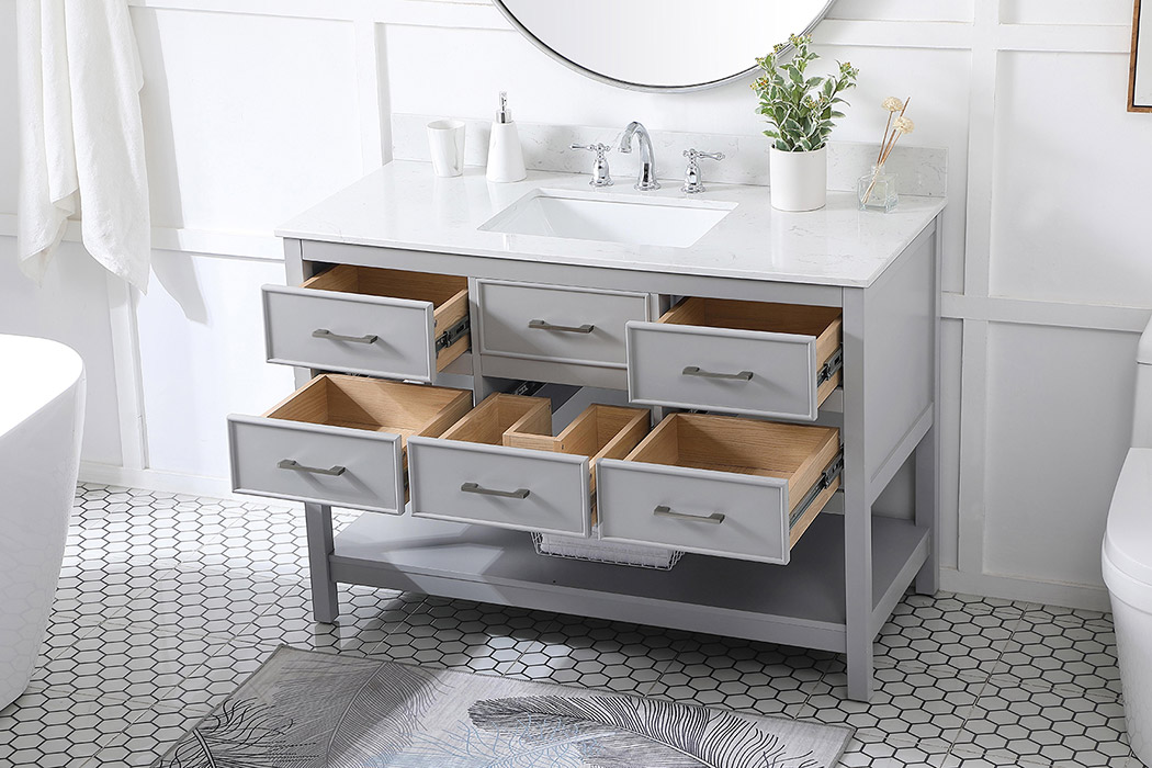 Elegant Bathroom Vanity - Gray (VF19048GR-BS)