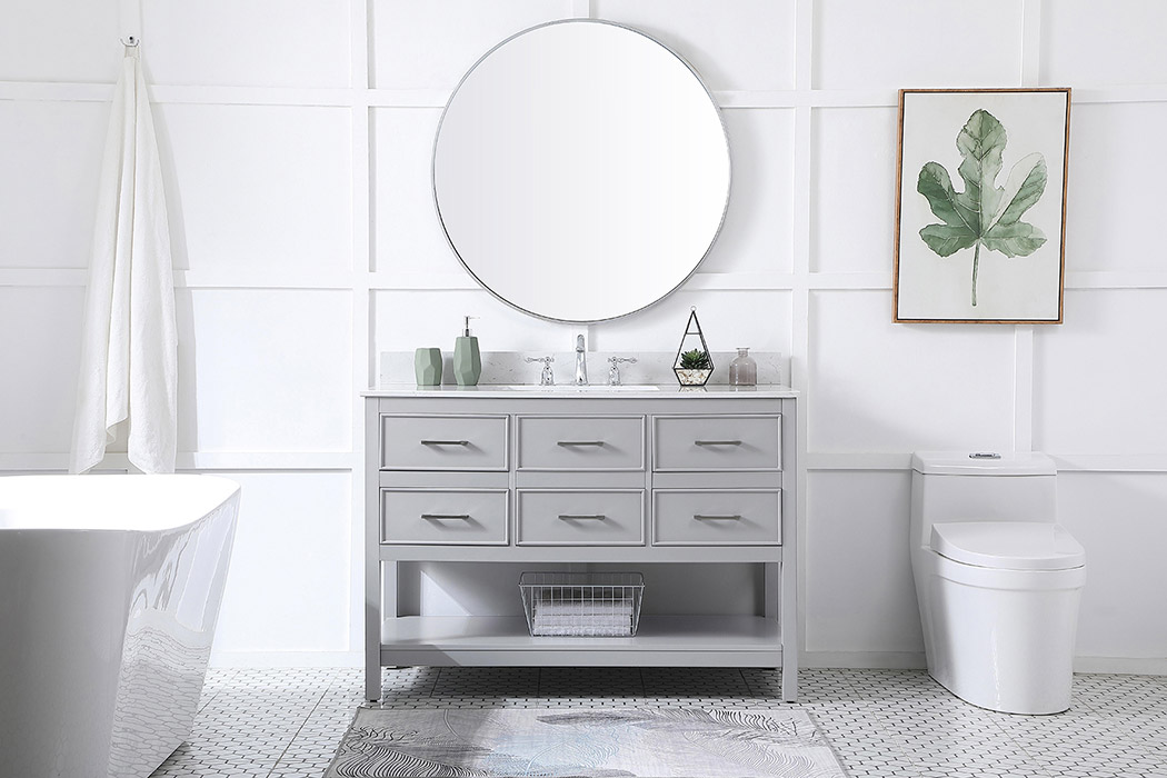 Elegant Bathroom Vanity - Gray (VF19048GR-BS)