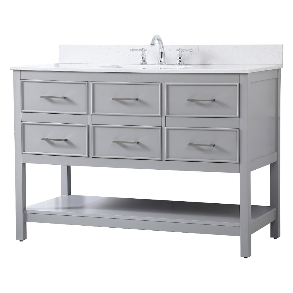 Elegant Bathroom Vanity - Gray (VF19048GR-BS)