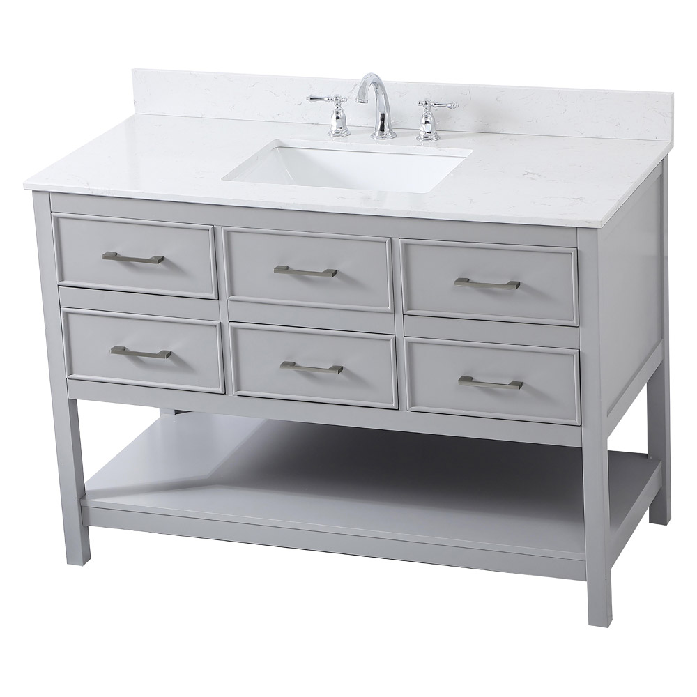 Elegant Bathroom Vanity - Gray (VF19048GR-BS)