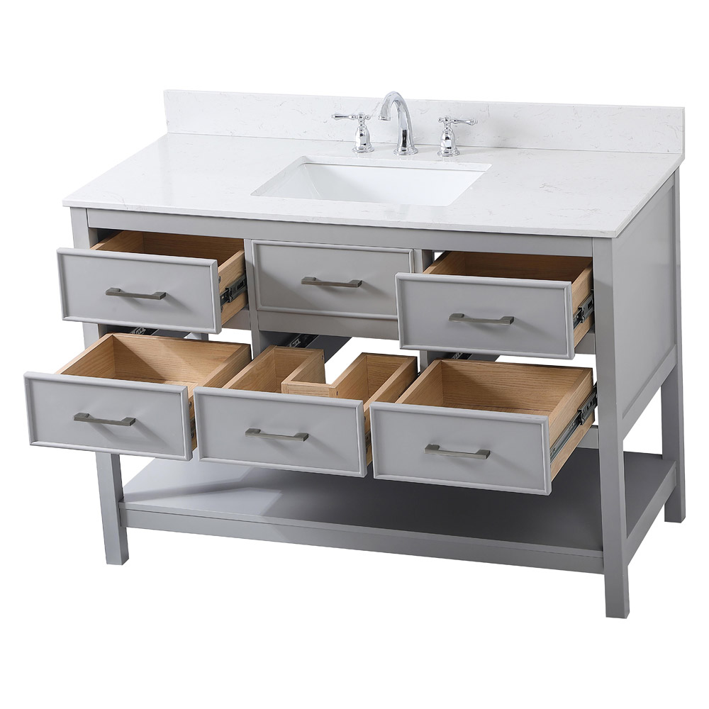 Elegant Bathroom Vanity - Gray (VF19048GR-BS)