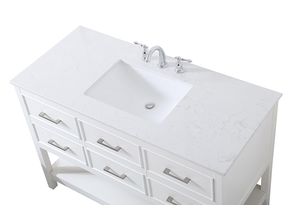 Elegant Bathroom Vanity - White (VF19048WH)