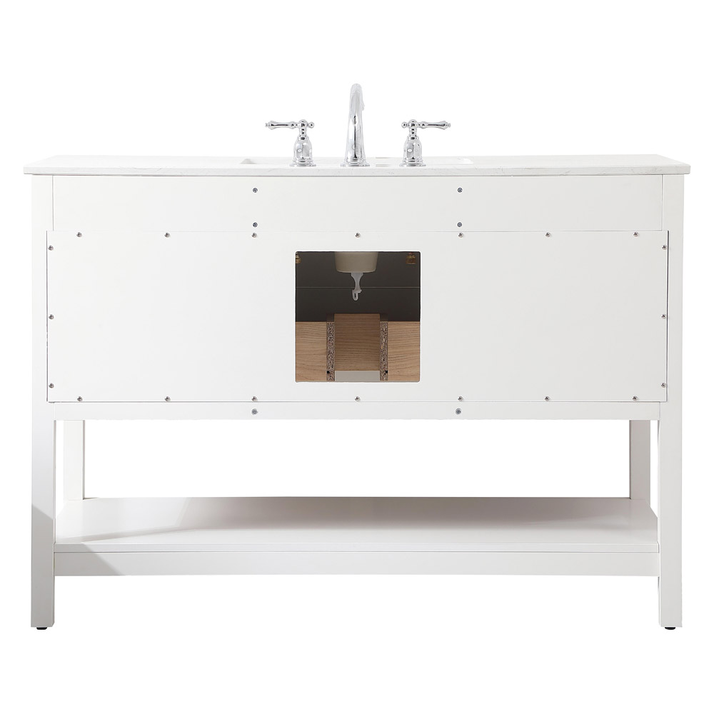 Elegant Bathroom Vanity - White (VF19048WH)