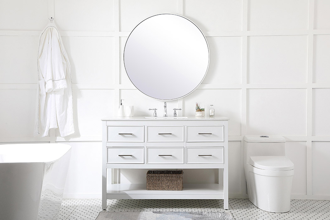 Elegant Bathroom Vanity - White (VF19048WH)