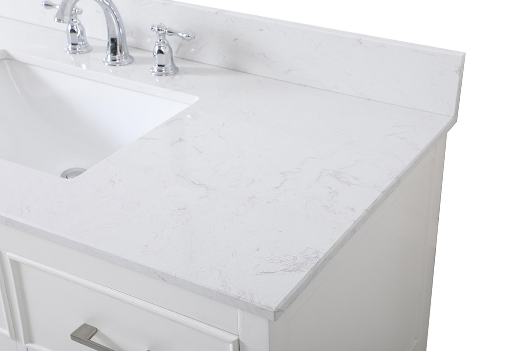 Elegant Bathroom Vanity - White (VF19048WH-BS)