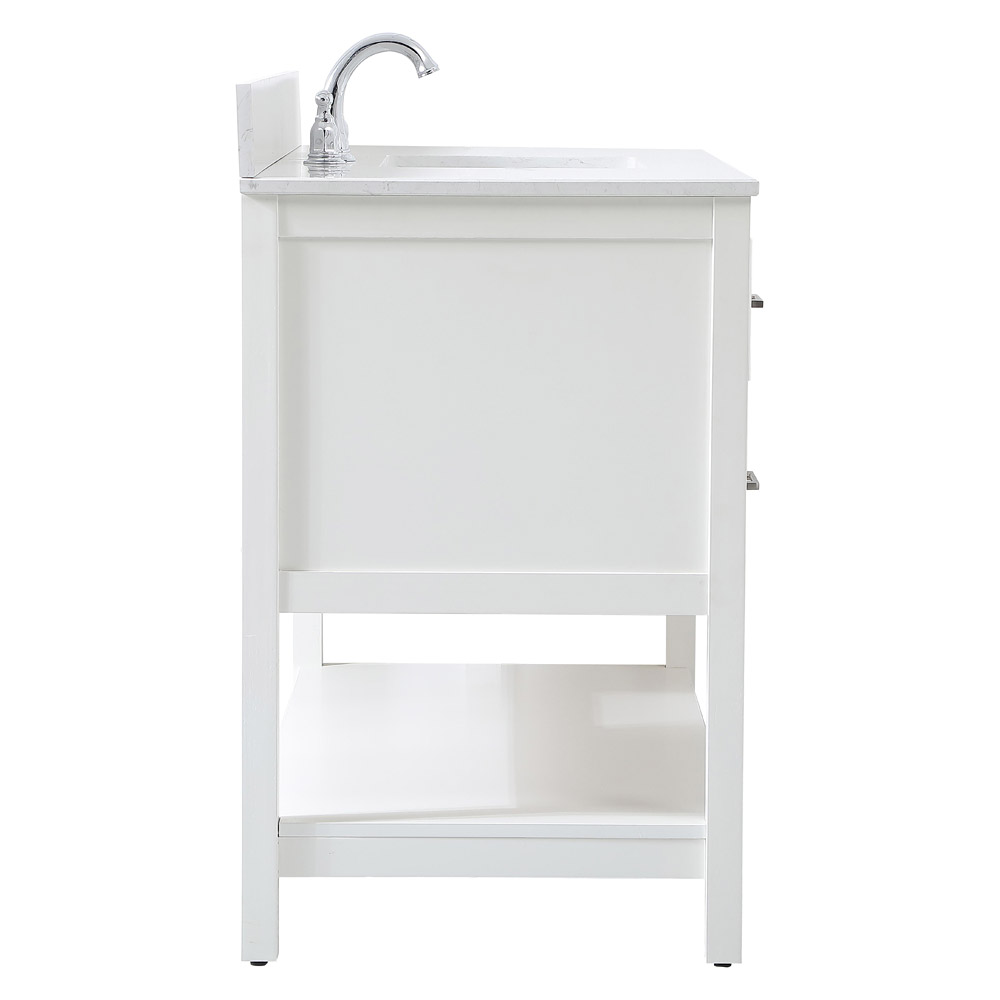 Elegant Bathroom Vanity - White (VF19048WH-BS)