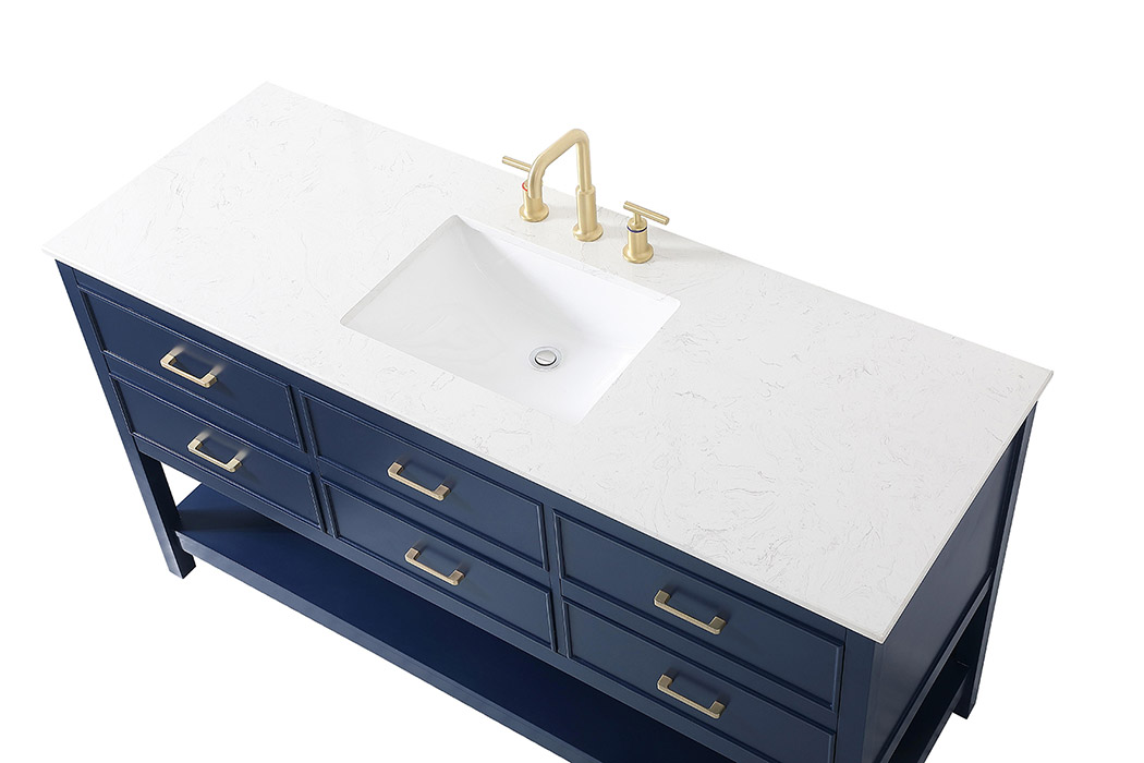 Elegant Bathroom Vanity - Blue (VF19060BL)