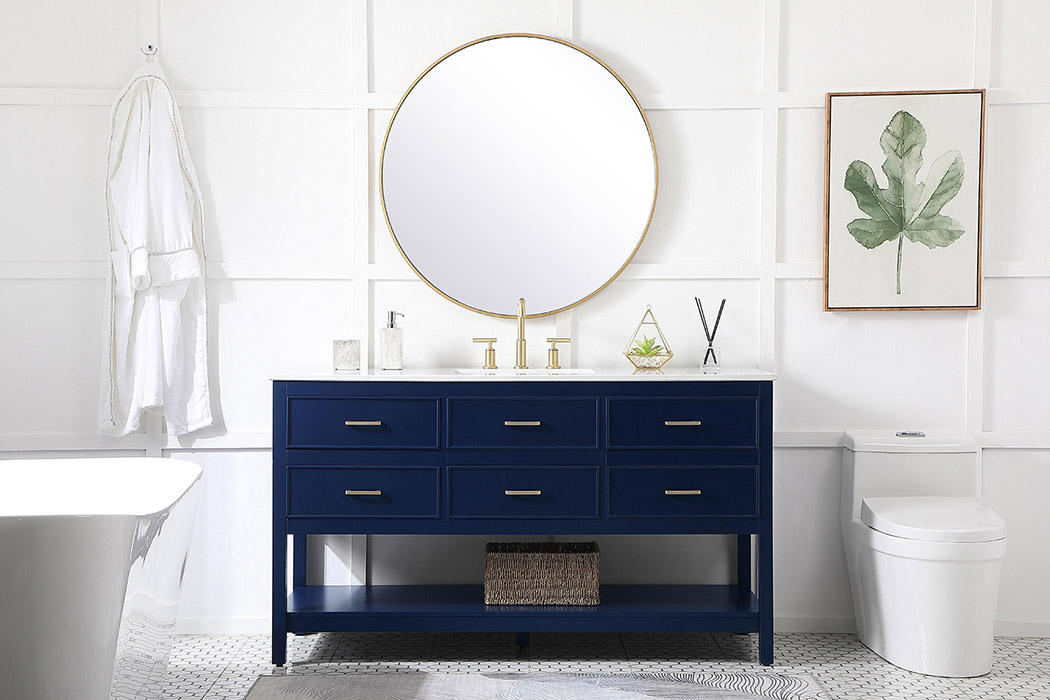 Elegant Bathroom Vanity - Blue (VF19060BL)