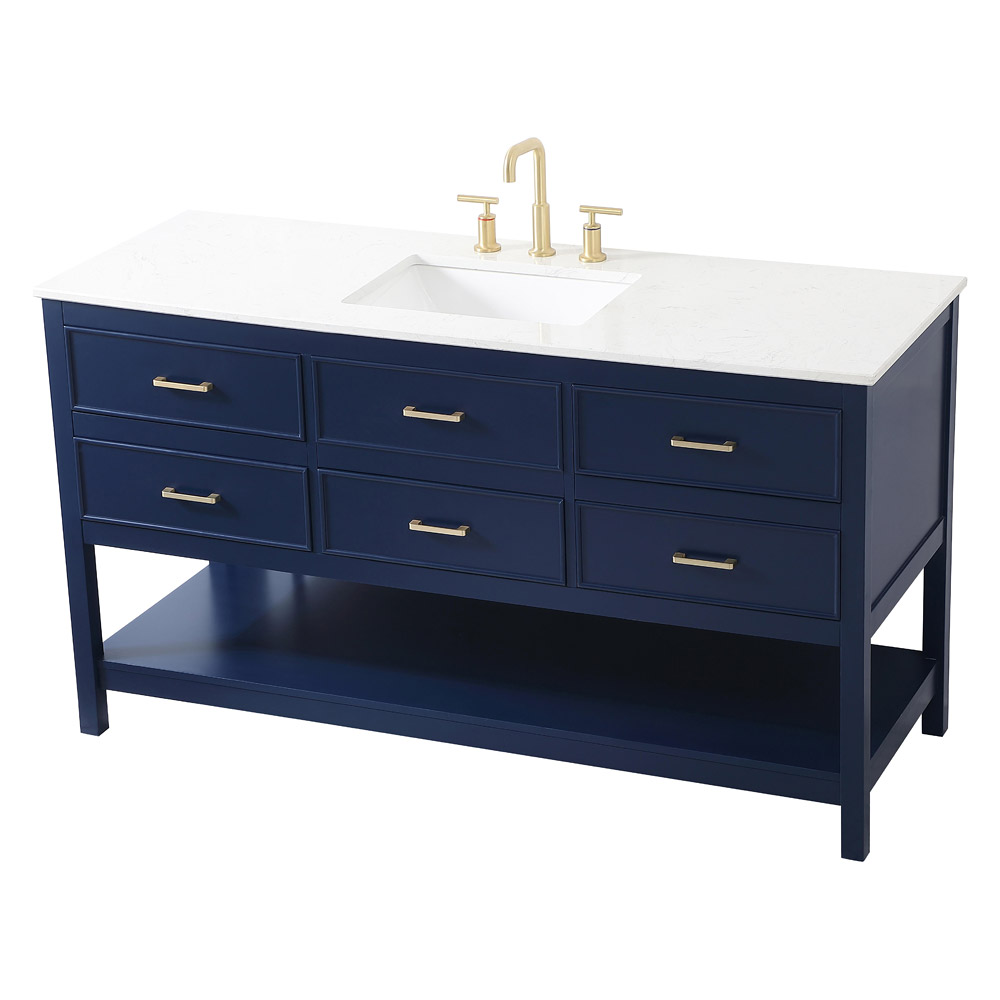 Elegant Bathroom Vanity - Blue (VF19060BL)