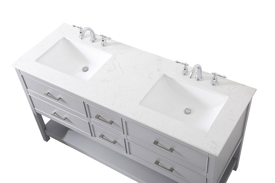 Elegant Bathroom Vanity - Gray (VF19060DGR)