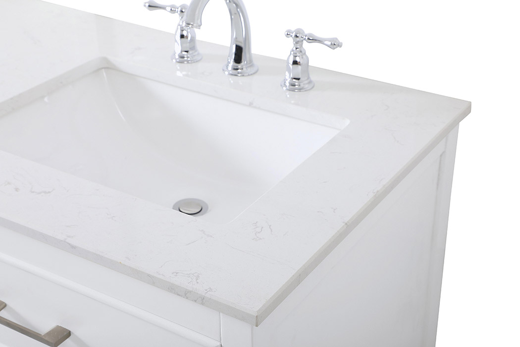 Elegant Bathroom Vanity - White (VF19060DWH)