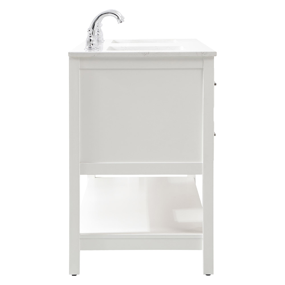 Elegant Bathroom Vanity - White (VF19060DWH)