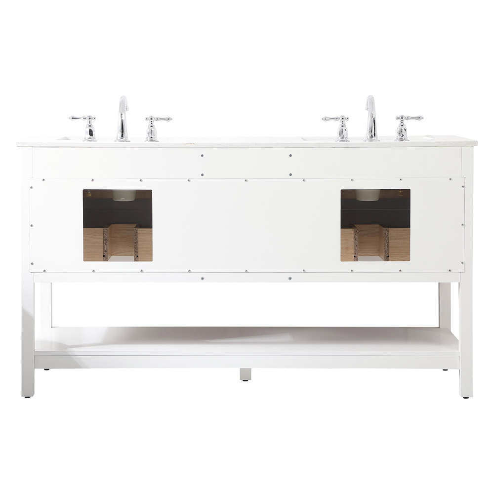 Elegant Bathroom Vanity - White (VF19060DWH)