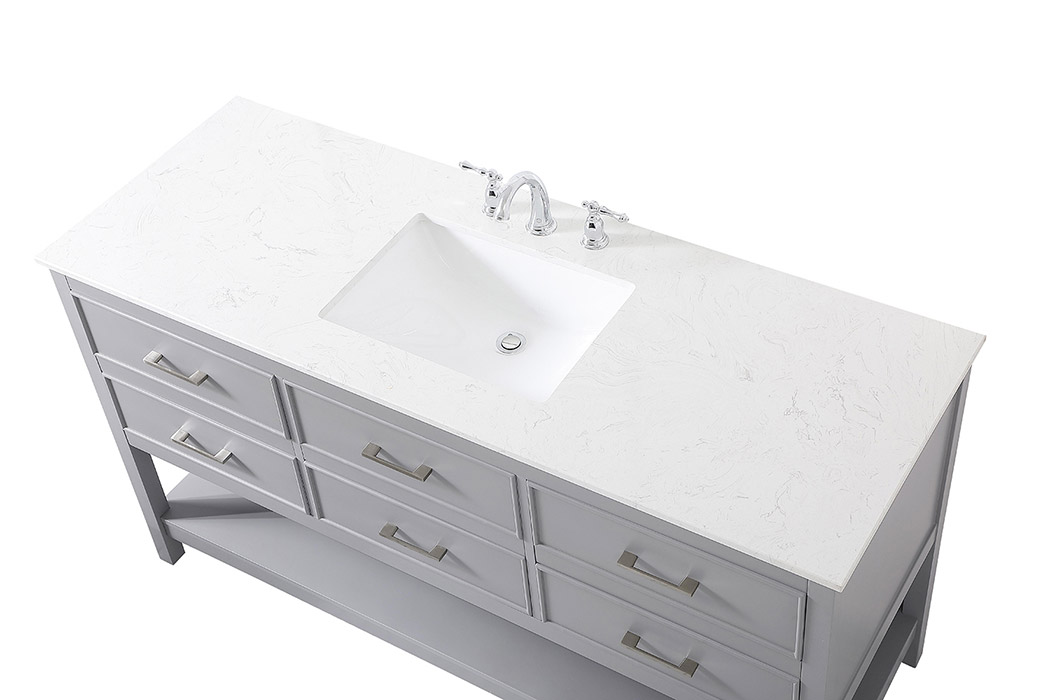 Elegant Bathroom Vanity - Gray (VF19060GR)